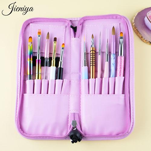 Pink Nail Brushes Set Small Travel Nail Brush Kit