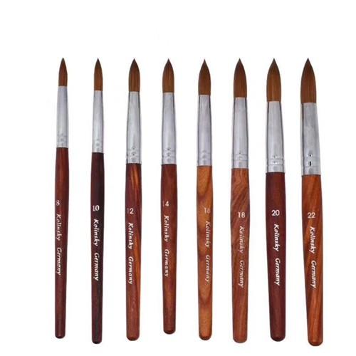 Red wood stick Kolinsky nail pen