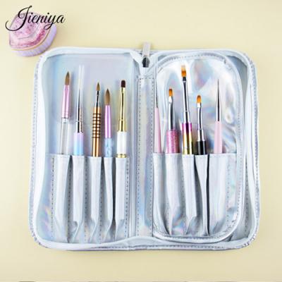 Silver Portable Nail Brushes Storage Bag