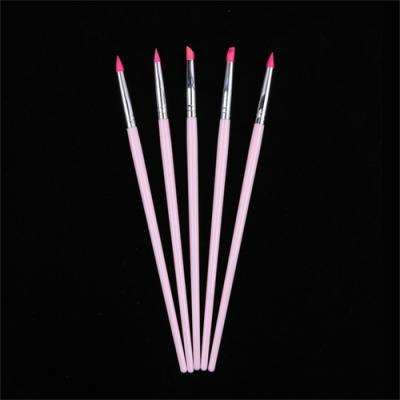 Plastic Handle Silica Nail Dottiong Pen BRUSH Gel Brush set