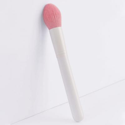 Jieniya Single White Large Face Powder Blusher Cosmetic Brush Powder Painting Private Label Make Up Brush Wooden Face Brush