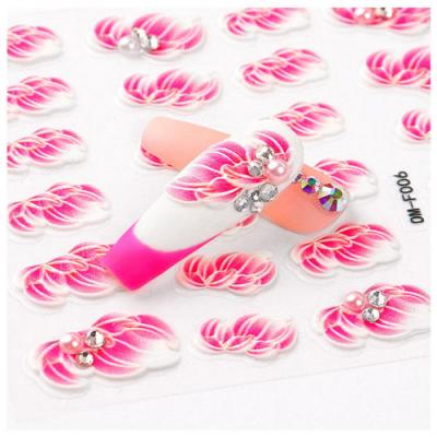 2022 Nail Art Stickers Self-Adhesive Abstract Image Flower 3D Nail Decals