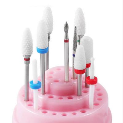 Nail Drill Bits Holder Holes Storage Stand Displayer Container Organizer Box Case