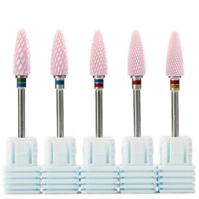 NEW HOT Ceramic Nail Drill Bits Flame Bit For Electric Nails Drills Grinding Machine Pedicure Nail Polishing Cleaning