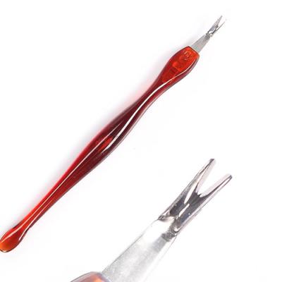 Red V-Shaped Dead Skin Fork Cuticle Knife Trimmer Nail Cuticle Remover