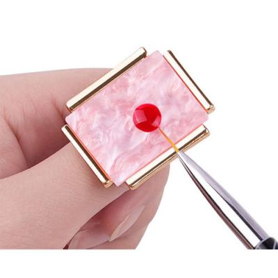 2021 Resin Nail Art Palette Mini Finger Ring Plates Mixing Color Palettes Nail Art Tool